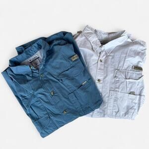 TWO Columbia pfg performance fishing shirts XXL